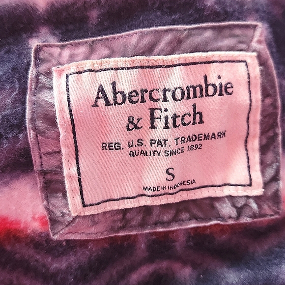 Abercrombie & Fitch Blue Sherpa Fleece Hoodie Size S - Picture 4 of 4